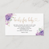 Paarse lila boeken voor de kaart van de baby (Voorkant)