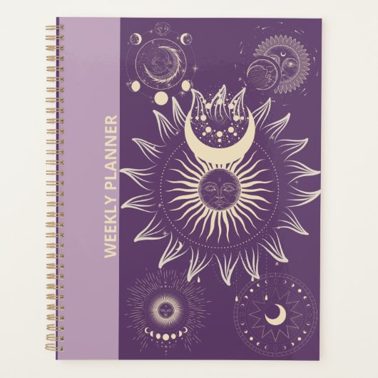 PAARSE/LILA BOHO-ONTWERP WEEKLY PLANNER (Voorkant)