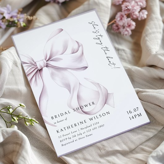 Paarse Lila boog Vrijgezellenfeest Kaart