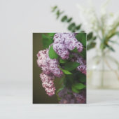 Paarse Lila Bouquet schilderen Briefkaart (Staand voorkant)