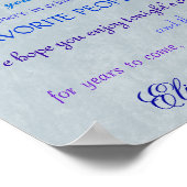 Paarse Lila bruiloft Bedankt Poster (Hoek)