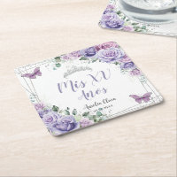 Paarse Lila Floral Butterflies Quinceanera Favors