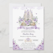 Paarse Lila Floral Princess Castle Storybook Kaart (Voorkant)