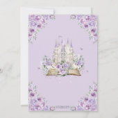 Paarse Lila Floral Princess Castle Storybook Kaart (Achterkant)