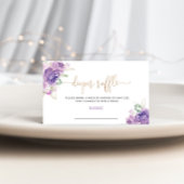 Paarse lila folie van goud - minder papierkaartje informatiekaartje