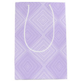 Paarse Lila geometrische diamant Medium Cadeauzakje (Voorkant)