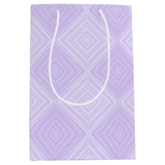 Paarse Lila geometrische diamant Medium Cadeauzakje (Voorkant)