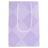 Paarse Lila geometrische diamant Medium Cadeauzakje (Achterkant)