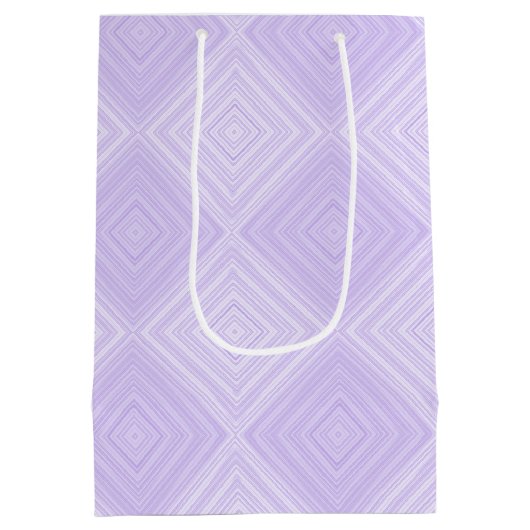Paarse Lila geometrische diamant Medium Cadeauzakje (Achterkant)
