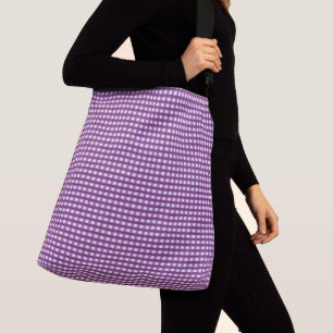 " PAARSE LILA GINGHAM-CONTROLES" CROSSBODY TAS