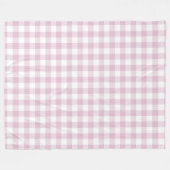 Paarse Lila Gingham Patroon Fleece Deken (Voorkant (Horizontaal))