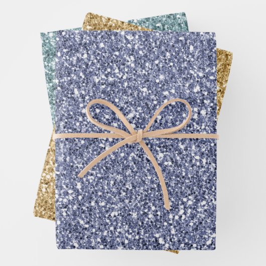 Paarse Lila Glitter Eenhoorn Sparkle Inpakpapier Vel (In situ)