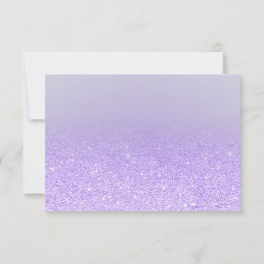 Paarse lila glitter elegant bedankt Sweet 16 (Achterkant)