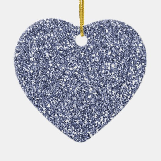 Paarse Lila glitter Keramisch Ornament (Voorkant)