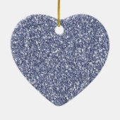 Paarse Lila glitter Keramisch Ornament (Achterkant)