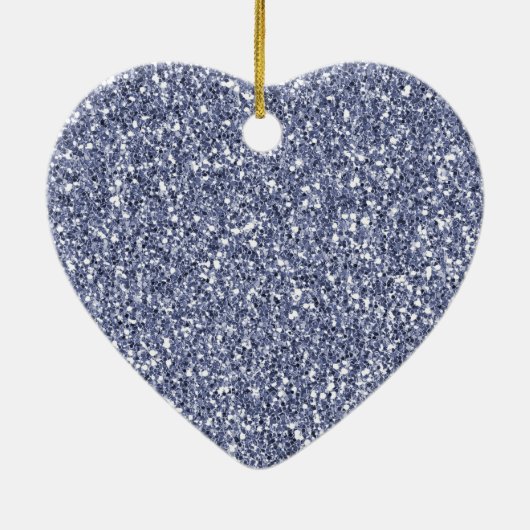 Paarse Lila glitter Keramisch Ornament (Achterkant)