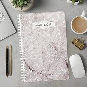 Paarse Lila Glitter Marmer Gepersonaliseerde Zaken Planner
