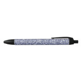 Paarse Lila glitter Zwarte Inkt Pen (Bovenkant)