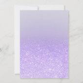 Paarse lila glitterelegante typografie Sweet 16 Kaart (Achterkant)