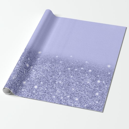 paarse lila glittermousserende glitter cadeaupapier (Uitgerold)