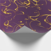 paarse, lila, gouden, gouden, blokjes, abstract; cadeaupapier (Hoek)