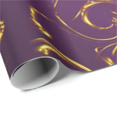 paarse, lila, gouden, gouden, blokjes, abstract; cadeaupapier (Rol Hoek)