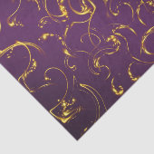paarse, lila, gouden, gouden, blokjes, abstract; tissuepapier (Detail)