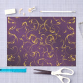 paarse, lila, gouden, gouden, blokjes, abstract; tissuepapier (Craft)