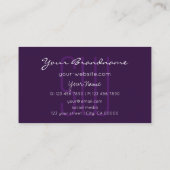 Paarse Lila gradiënt Glitter Stars met Initialen Visitekaartje (Achterkant)