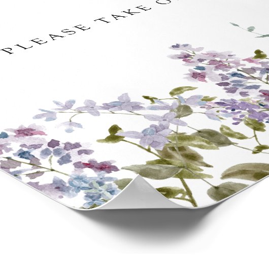 Paarse Lila gunsten teken Poster (Hoek)