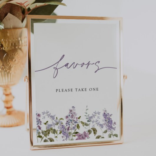 Paarse Lila gunsten teken Poster