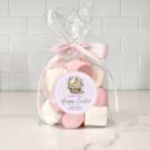 Paarse Lila Happy Easter Bunny Ronde Sticker