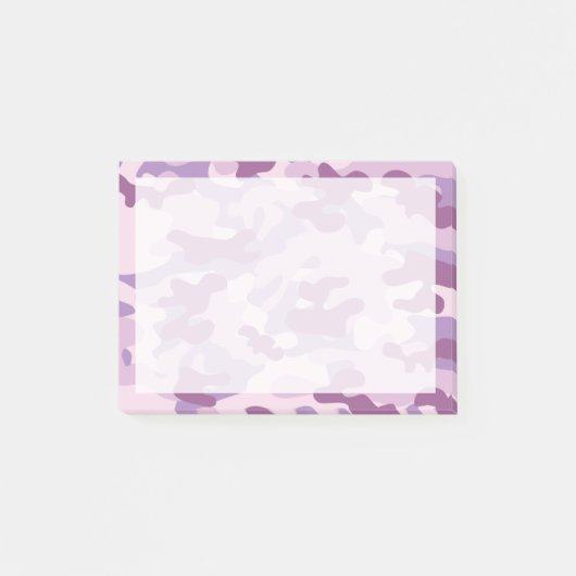 Paarse Lila kleur camouflagepatroon Post-it® Notes (Voorkant)
