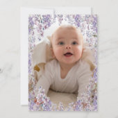  Paarse Lila Krans en Foto | doop Kaart (Achterkant)