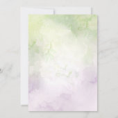 Paarse Lila Lavendel Boho Chic Bloemen Huwelijk Kaart (Achterkant)