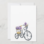 Paarse lila lavendelbloem bruiloft kaart (Achterkant)