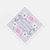 Paarse Lila lavender Floral - Aangepaste verjaarda Servet (Hoek)