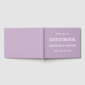 Paarse Lila lavender Modern minimalist Weddenschap Gastenboek (Volledig)