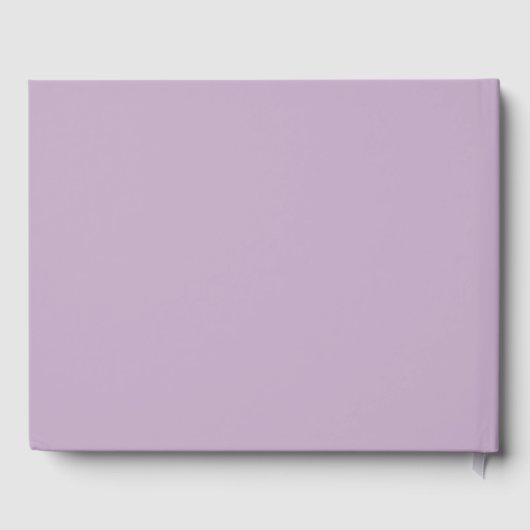 Paarse Lila lavender Modern minimalist Weddenschap Gastenboek (Achterkant)