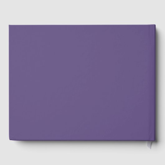 Paarse Lila lavender Modern minimalist Weddenschap Gastenboek (Achterkant)