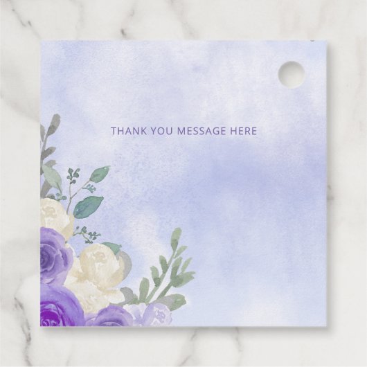 Paarse Lila levensduur van vlinders Vrijgezellenfe Bedankjes Labels (Achterkant)