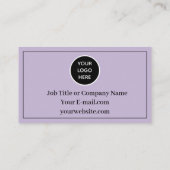 Paarse Lila Logo Modern Business Reward Punch Klantenkaartje (Achterkant)