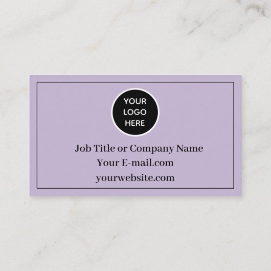 Paarse Lila Logo Modern Business Reward Punch Klantenkaartje (Achterkant)