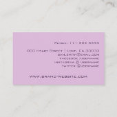 Paarse Lila marmeren gemarmerde elegante kalligraf Visitekaartje (Achterkant)