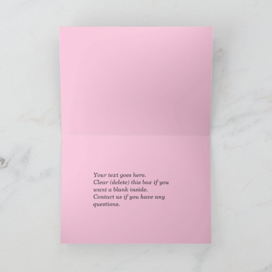 Paarse lila mauve orchidee, inspirerend citaat kaart (Binnen)