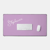 Paarse Lila minimalistische gepersonaliseerde scri Bureaumat (Keyboard & Muis)