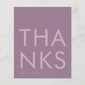 Paarse Lila moderne monogram - weduwschap (Voorkant)