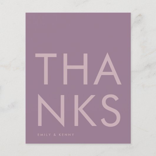 Paarse Lila moderne monogram - weduwschap (Voorkant)