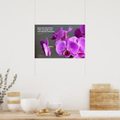 Paarse lila moerasorchid, inspirerend quote poster (Keuken)