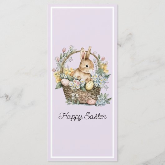 Paarse Lila paashaas Menu (Achterkant)